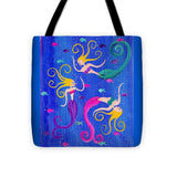 Blowing Bubbles Mermaids - Tote Bag