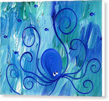 Octopus Swimming - Canvas Print