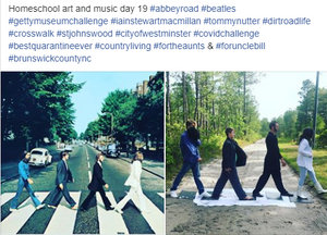 Homeschool art and music day 19 - Iain Stewart MacMillan "Abbey Road"