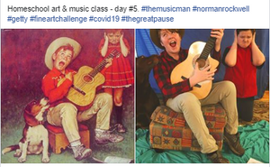 Homeschool Art & Music Class - Day #5 - Norman Rockwell "The Music Man"