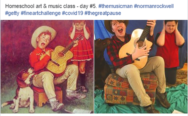 Homeschool Art & Music Class - Day #5 - Norman Rockwell 
