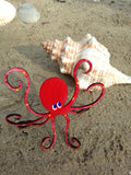 Octopus Free Standing Sculpture - Handpainted & functional - SMALL