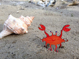 Crab Free Standing Sculpture - hand painted & functional