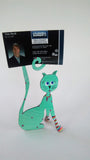 Cat in socks hand painted steel sculpture - SITTING CAT