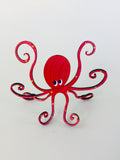 Octopus Free Standing Sculpture - Handpainted & functional - SMALL