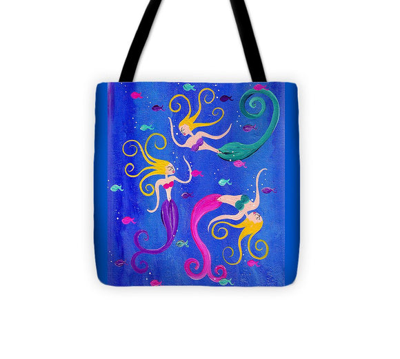 Blowing Bubbles Mermaids - Tote Bag