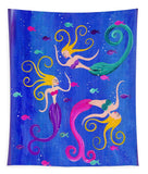 Blowing Bubbles Mermaids - Tapestry