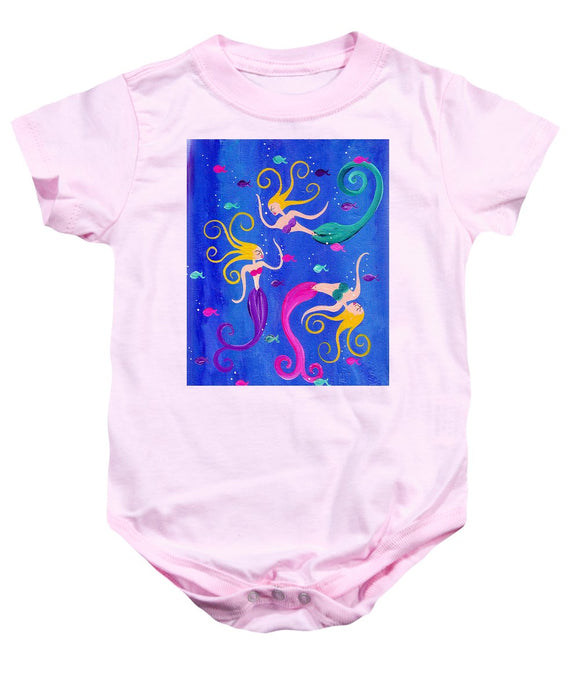 Blowing Bubbles Mermaids - Baby Onesie