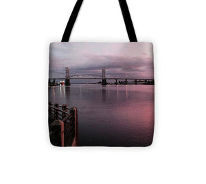 Cape Fear River at Sunset - Tote Bag