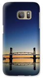 Cape Fear River at sunset with big blue sky - Phone Case