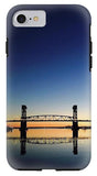 Cape Fear River at sunset with big blue sky - Phone Case