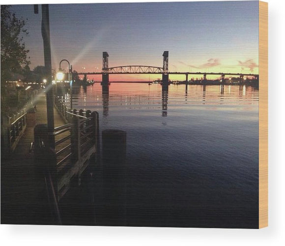 Cape Fear Riverwalk - Wood Print