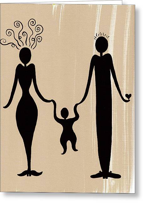 Happy Family One - Greeting Card