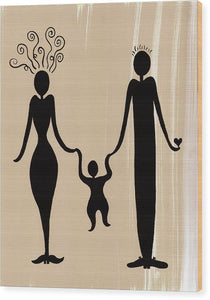 Happy Family One - Wood Print