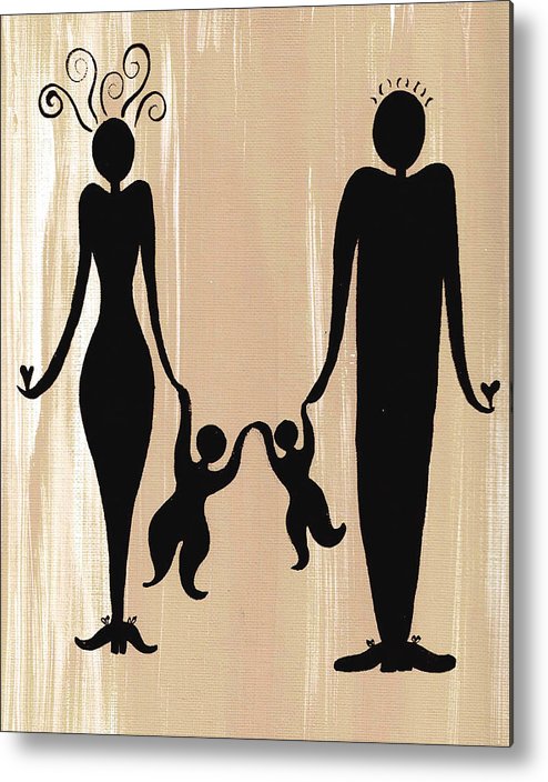 Happy Family Two - Metal Print