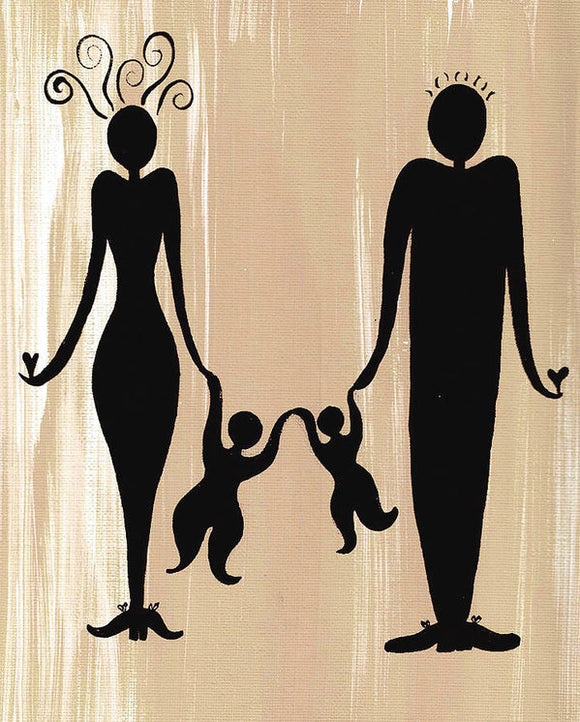 Happy Family Two - Art Print