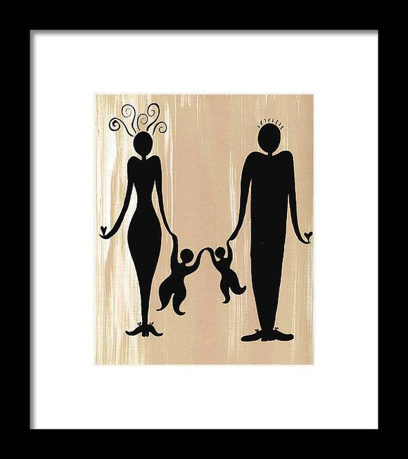 Happy Family Two - Framed Print