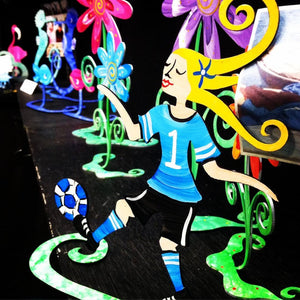 Soccer - Hand Painted Steel Sculpture