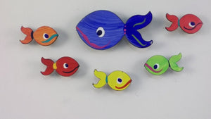 Magnets - Fish - Super Strong Hand Painted Steel - Medium -