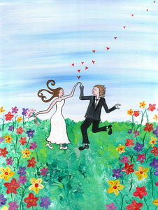 Happy Wedding (springtime)- hand signed, limited edition print