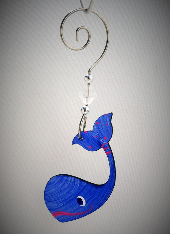 Ornament - Whale Hand Painted Steel