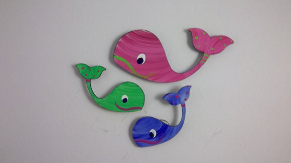 Magnets - Whales - Super Strong Hand Painted Steel