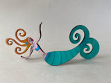Mermaid Steel Sculpture - Face Up - medium