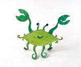 Crab Free Standing Sculpture - hand painted & functional