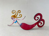 Mermaid Steel Sculpture - Face Down
