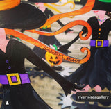 Small Trick or Treat - Halloween Steel Sculpture - Witch