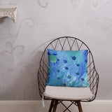 Swimming Sea Turtle Pillow for beach house nautical nursery cottage decor turquoise