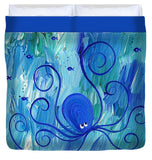 Octopus Swimming - Duvet Cover
