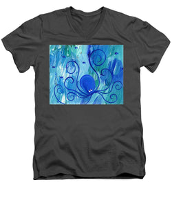Octopus Swimming - Men's V-Neck T-Shirt