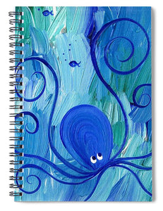 Octopus Swimming - Spiral Notebook
