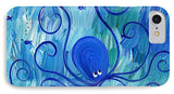 Octopus Swimming - Phone Case