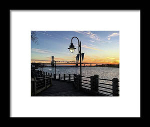Sunset on the Cape Fear - Framed Print