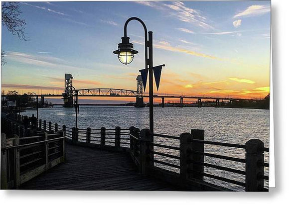 Sunset on the Cape Fear - Greeting Card