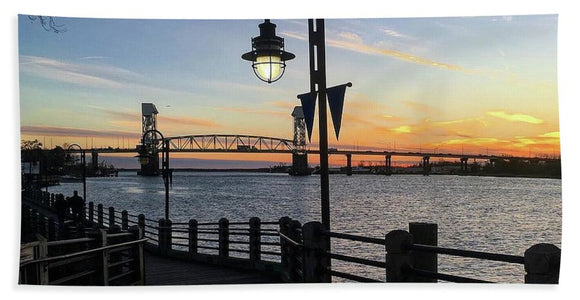 Sunset on the Cape Fear - Beach Towel