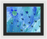 Swimming Turtles - Framed Print