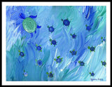 Swimming Turtles - Framed Print