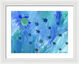 Swimming Turtles - Framed Print