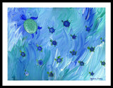 Swimming Turtles - Framed Print